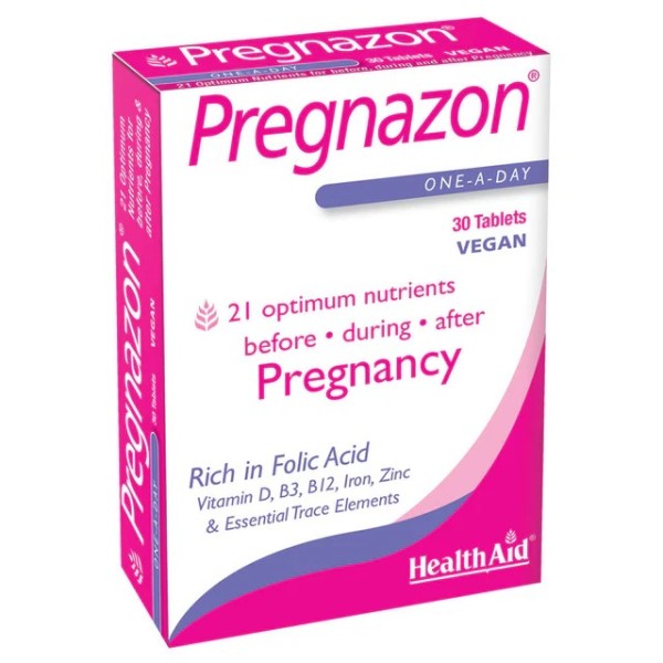 Pregnazon Tabs 30's (Vegan) Blister Pack