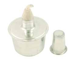 Glass Burner with Wick,  Plastic Cap, 120ml (Each)