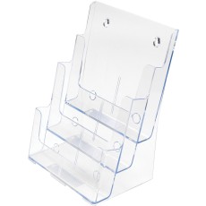 HOLDER MAGAZINE 3-TIER 9-1/2X8X12-5/8 IN CLEAR DEF77301