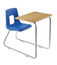 DESK - CLASSROOM SELECT - TRADITIONAL SLED BASE COMBO - 18-1/2 IN A+ - 18 X 24 IN - HARD PLASTIC - N