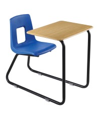 DESK - CLASSROOM SELECT - TRADITIONAL SLED BASE COMBO - 17-1/2 IN - 20 X 26 IN - HARD PLASTIC - NONE