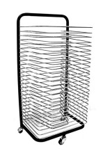 INOVART MOBILE ART DRYING RACK WITH FIXED SHELVES - 18 IN W X 12 IN D X 38 IN H