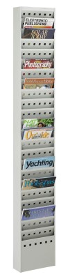 DISPLAY LITERATURE RACK 23 POCKET GRAY
