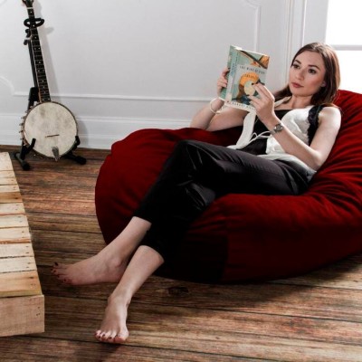 ONEUP INNOVATIONS - 4 FT KIDS LOUNGER BEAN BAG CHAIR - 46 W X 34 D X 26 H IN - SPECIFY COLOR