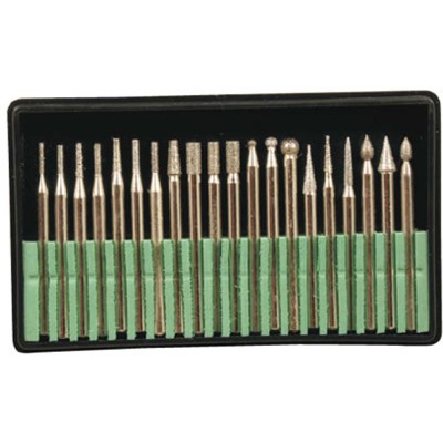 Diamond Coated Burrs Set - 20 Piece