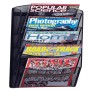 LITERATURE ORGANIZER 5 POCKET ONYX MAGAZINE RACK WALL MOUNTING W/HARDWARE MESH BLACK
