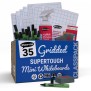 Show-me Classpack of 35 x A4 Gridded/Plain SUPERTOUGH Whiteboards, with pens and erasers plus 1 free